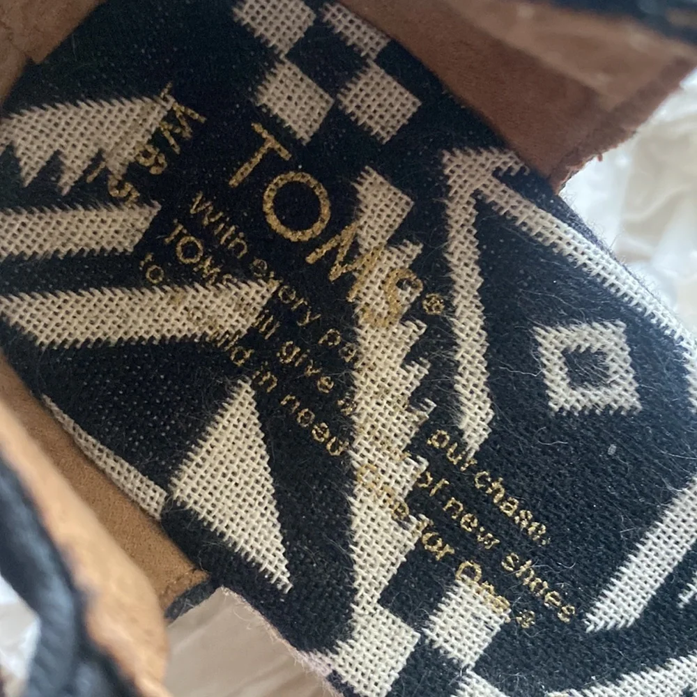 TOMS Tribal Aztec Print Espadrille Wedge Platform Sandal 6.5